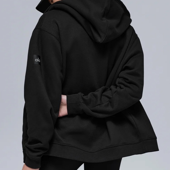 Alo Yoga Renown Heavy Weight Hoodie in Black (Size XS) - Picture 2 of 7